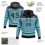 Custom Shadow Blue Black-Ice Blue 3D Pattern Design Game Day Seattle Inspired Sports Pullover Sweatshirt Hoodie