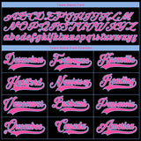 Custom Black Pink-Light Blue 3D Pattern Fragment Art Hockey Lace Neck Jersey