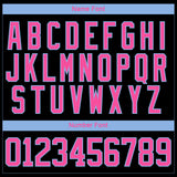 Custom Black Pink-Light Blue 3D Pattern Fragment Art Hockey Lace Neck Jersey