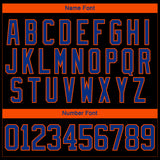 Custom Black Royal-Orange 3D Pattern Fragment Art Hockey Lace Neck Jersey