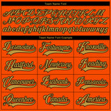 Custom Orange Old Gold-Black 3D Pattern Fragment Art Hockey Lace Neck Jersey