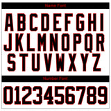 Custom White Black-Red 3D Pattern Curve Lines Hockey Lace Neck Jersey