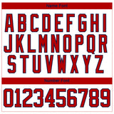Custom White Red-Navy 3D Pattern Curve Lines Hockey Lace Neck Jersey