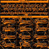 Custom Black Bay Orange-White 3D Pattern Abstract Network Hockey Lace Neck Jersey
