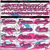Custom Figure Pink White Sky Blue-Black 3D Pattern Fluid Art Hockey Lace Neck Jersey