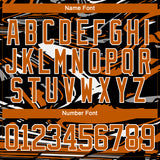Custom Figure Texas Orange Black-White 3D Pattern Fluid Art Hockey Lace Neck Jersey