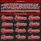 Custom Black Red-White 3D Pattern Fragment Art Hockey Lace Neck Jersey