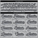 Custom Gray Black-White 3D Pattern Fragment Art Hockey Lace Neck Jersey