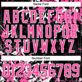 Custom Black Pink-White 3D Fluid Art Splash Hockey Lace Neck Jersey