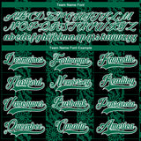 Custom Black Kelly Green-White 3D Pattern Abstract Shape Hockey Lace Neck Jersey