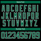 Custom Black Kelly Green-White 3D Pattern Abstract Shape Hockey Lace Neck Jersey