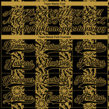 Custom Black Old Gold-White 3D Pattern Abstract Shape Hockey Lace Neck Jersey