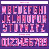 Custom Purple Pink-White 3D Pattern Abstract Shape Hockey Lace Neck Jersey