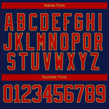 Custom Navy Red Old Gold-White 3D Pattern Abstract Shape Hockey Lace Neck Jersey