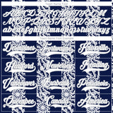 Custom Navy White-Gray 3D Pattern Abstract Shape Hockey Lace Neck Jersey