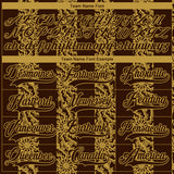 Custom Brown Old Gold-White 3D Pattern Abstract Shape Hockey Lace Neck Jersey