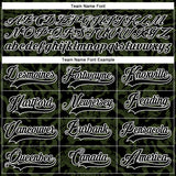 Custom Black Olive-White 3D Pattern Abstract Grunge Hockey Lace Neck Jersey