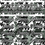 Custom Black Olive-White 3D Pattern Abstract Camo Hockey Lace Neck Jersey