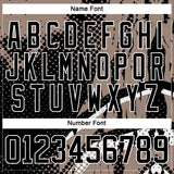 Custom Black Brown-White 3D Pattern Abstract Hockey Lace Neck Jersey