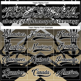Custom Gray Black Vegas Gold-White 3D Pattern Abstract Gradient Hockey Lace Neck Jersey