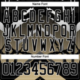 Custom Gray Black Vegas Gold-White 3D Pattern Abstract Gradient Hockey Lace Neck Jersey