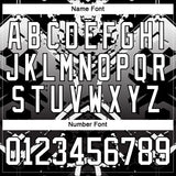 Custom Black White-Gray 3D Pattern Abstract Gradient Hockey Lace Neck Jersey