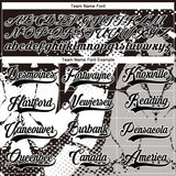 Custom Black Gray-White 3D Pattern Abstract Hockey Lace Neck Jersey