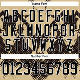 Custom Vegas Gold Black-White 3D Pattern Abstract Grunge Hockey Lace Neck Jersey