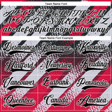 Custom Black Red-White 3D Pattern Cyber Mecha E-sport Hockey Jersey