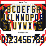 Custom White Navy Red Black-Gold 3D Pattern Cyber Mecha E-sport Hockey Jersey