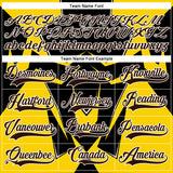 Custom Black Brown Yellow-White 3D Pattern Cyber Mecha E-sport Hockey Jersey