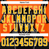 Custom Black Gold Gray Orange-White 3D Pattern Cyber Mecha E-sport Hockey Jersey