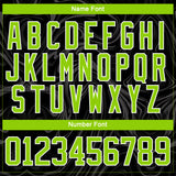 Custom Black Neon Green-White 3D Splash Art Hockey Lace Neck Jersey