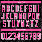 Custom Black Pink-White 3D Splash Art Hockey Lace Neck Jersey