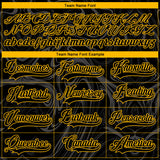 Custom Black Gold-White 3D Splash Art Hockey Lace Neck Jersey