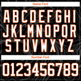 Custom Black White-Orange 3D Splash Art Hockey Lace Neck Jersey
