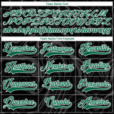 Custom Black Kelly Green-White 3D Splash Art Hockey Lace Neck Jersey