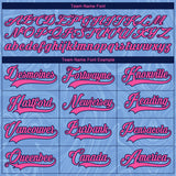 Custom Light Blue Pink Navy-White 3D Splash Art Hockey Lace Neck Jersey