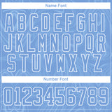 Custom Light Blue White 3D Splash Art Hockey Lace Neck Jersey