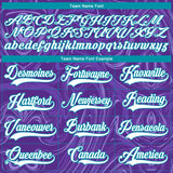 Custom Purple White-Teal 3D Splash Art Hockey Lace Neck Jersey