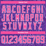 Custom Purple Pink-White 3D Splash Art Hockey Lace Neck Jersey