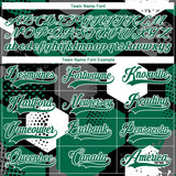 Custom Kelly Green Black-White 3D Pattern Geometric Shape Hockey Lace Neck Jersey