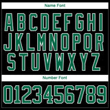 Custom Kelly Green Black-White 3D Pattern Geometric Shape Hockey Lace Neck Jersey
