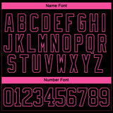 Custom Black Pink-White 3D Splash Art Hockey Lace Neck Jersey