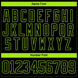 Custom Black Neon Green-White 3D Splash Art Hockey Lace Neck Jersey