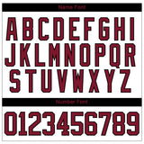 Custom White Crimson-Black 3D Splash Art Hockey Lace Neck Jersey