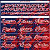 Custom Navy Red-White 3D Splash Art Hockey Lace Neck Jersey