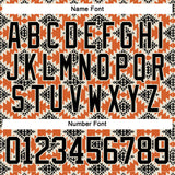 Custom Black Orange-Cream 3D Pattern Native Americans Tribal Indigenous People Hockey Lace Neck Jersey