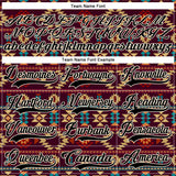 Custom Black Cream 3D Pattern Native Americans Tribal Indigenous People Hockey Lace Neck Jersey