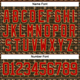 Custom Black Red-Old Gold 3D Pattern Native Americans Tribal Indigenous People Hockey Lace Neck Jersey